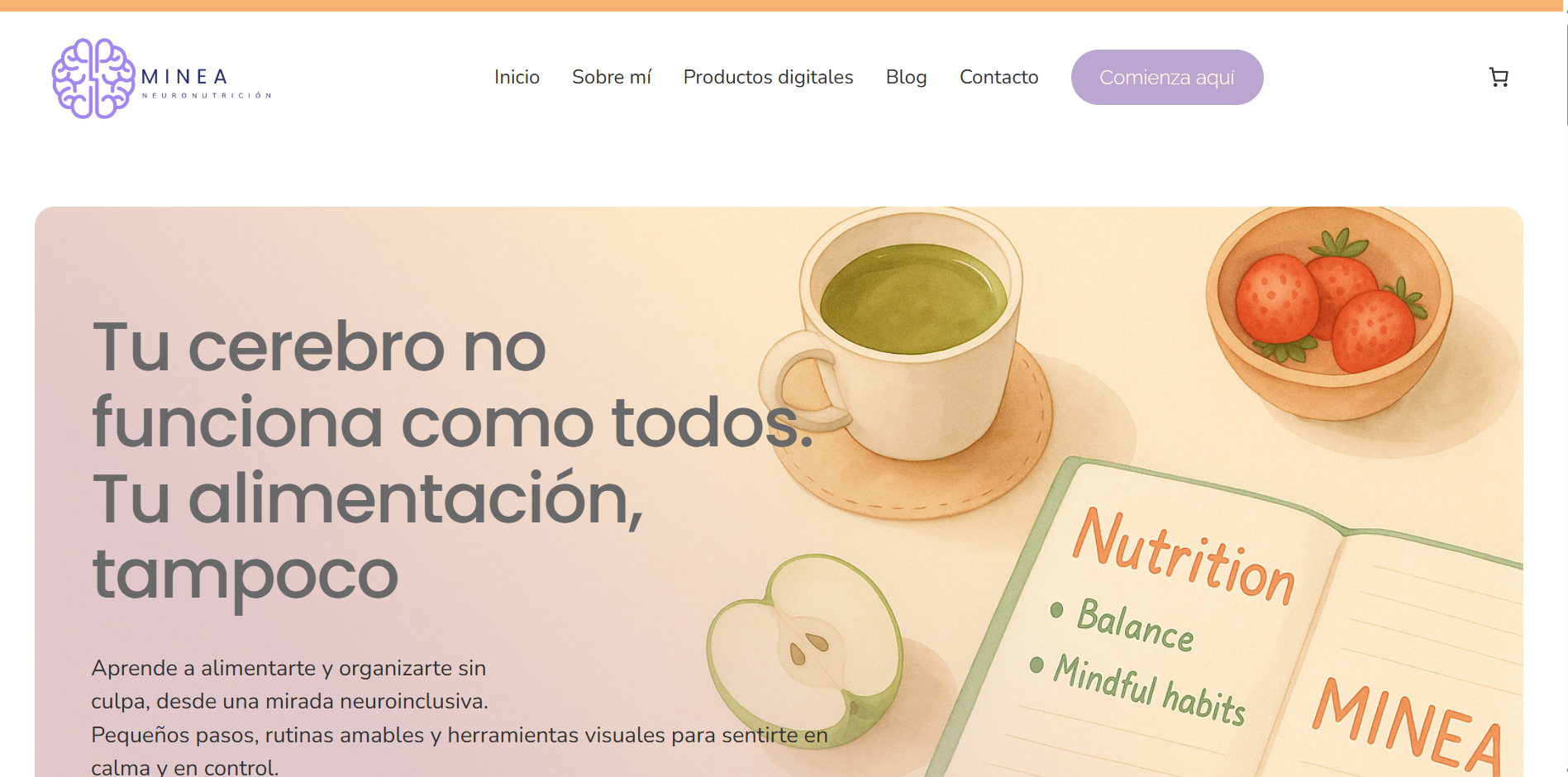 Minea website screenshot